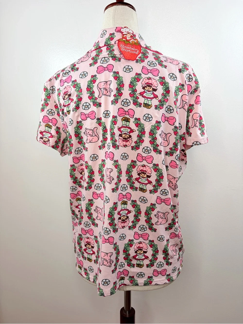 Strawberry Shortcake Button Up PJ Pajama Top